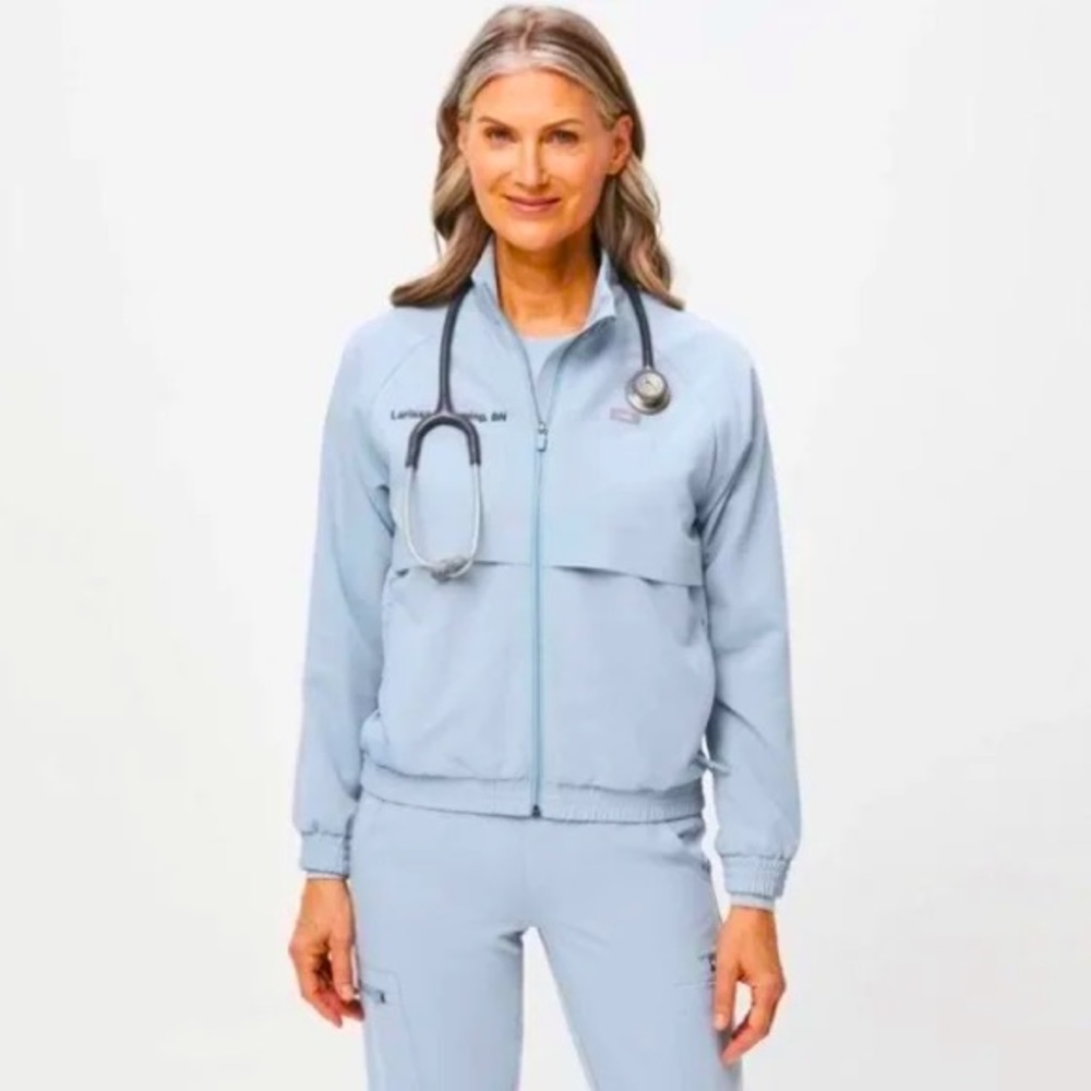 FIGS SYDNEY JACKET—DUSTY BLUE—XXS—NWOT